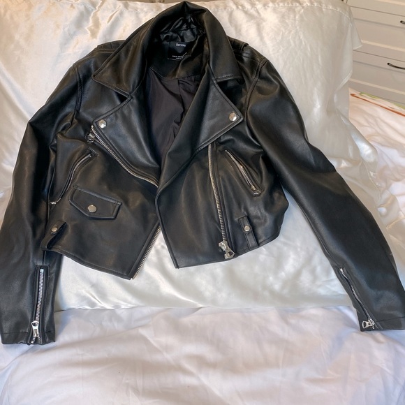 Leather bomber jacket - Picture 1 of 2